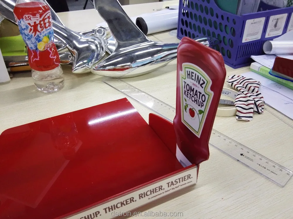 Acrylic tray display Countertop shelf display For Heinz