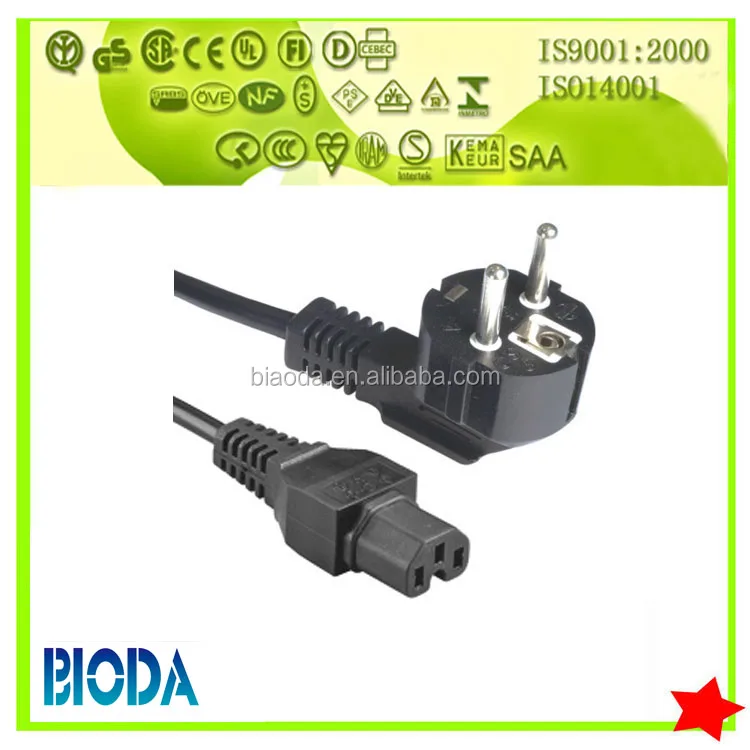 VDE утверждение 2-контактный 7/7 C13 Schuko Вилку 3-контактный Шнур Питания