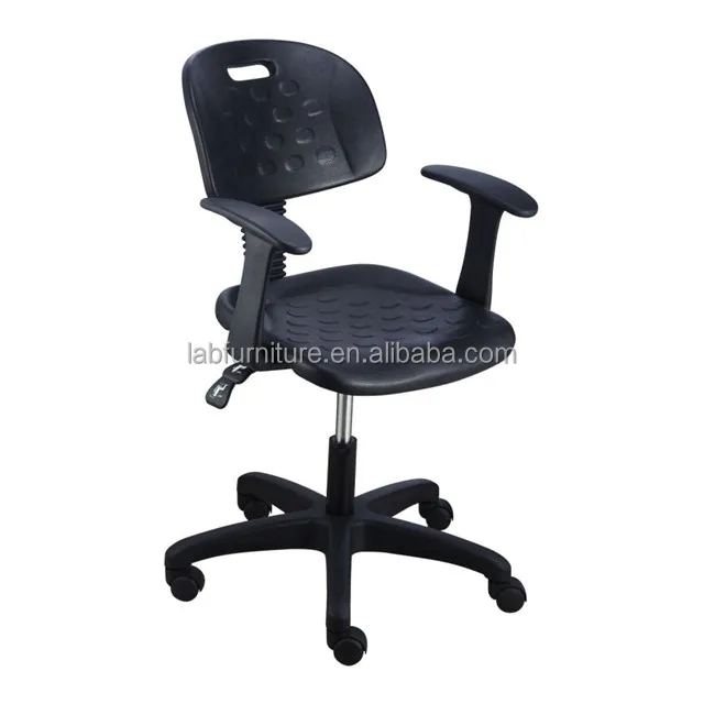 Polypropylene laboratory adjustable esd lab stools chair with armrest
