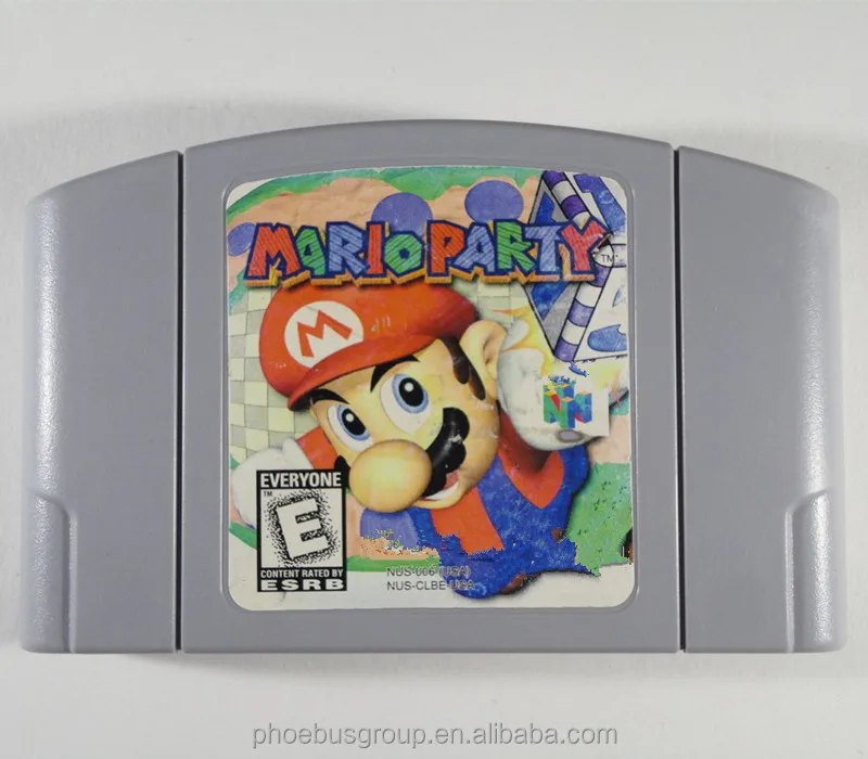 Free replacement and free DHL shipping n64 game cartridge for mario party 2