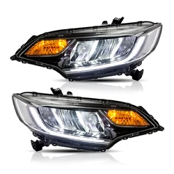VLAND wholesales 3th jazz RS style GK5 LED Head lamp 2013-UP headlight for honda fit