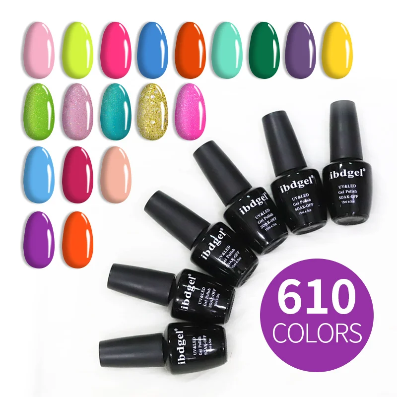 LED&UV Soak Off ibdgel Gel Nail Polish Long Lasting Wholesale Nail Gel Varnish China