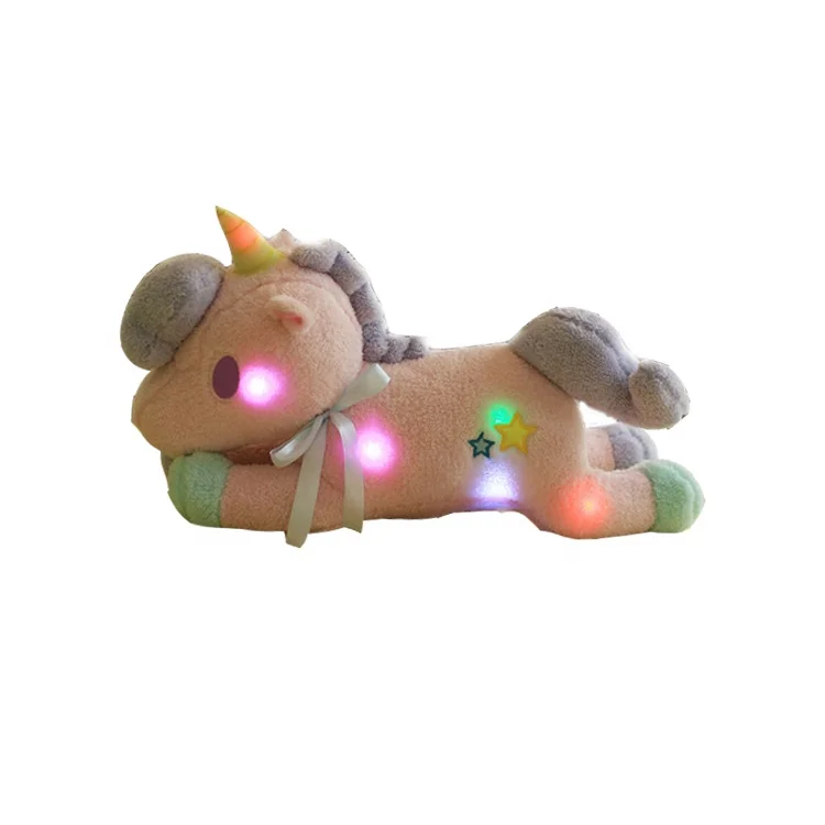
Wholesale Kids Children Led Unicorn Plush Home Decor Animal Stuffed Baby Soft Plush Toy 