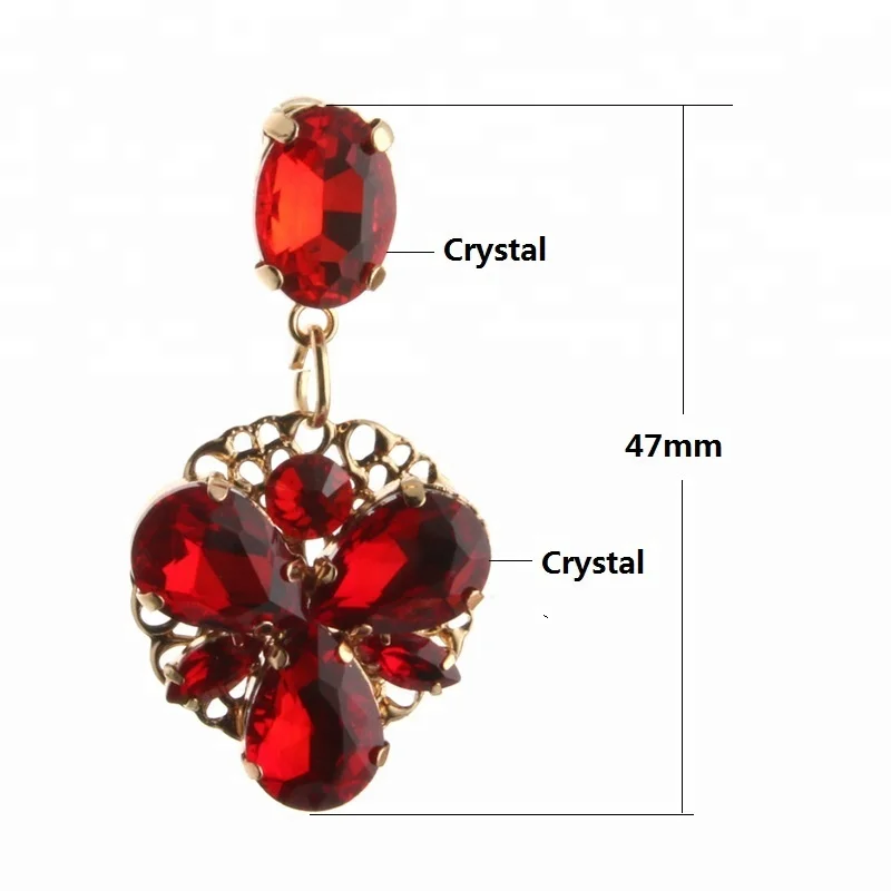 
NeeFu WoFu Drop Earrings Brand Crystal Earring Big Earring Large Long Glass Brinco Ear Oorbellen Christmas Gift 
