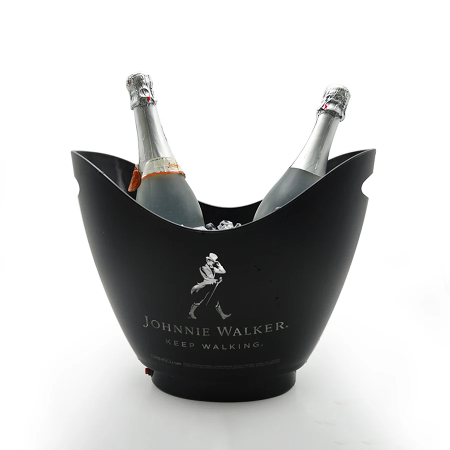 Best Factory Cheap Bar Hotel Customize Color Led Light Acrylic For Beer Wine Bottle Plastic Ice Bucket