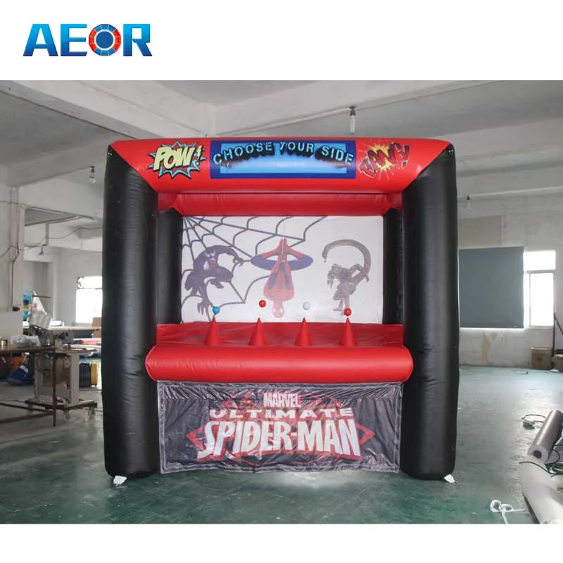 New design Spider-Man theme inflatable archery target sport game equipment with hover ball price