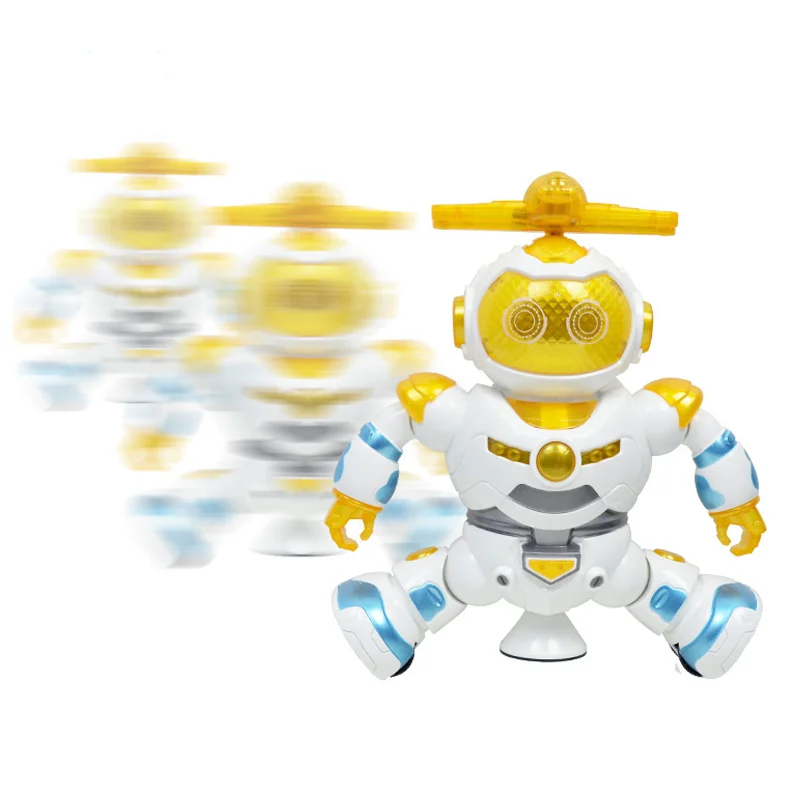 Electric Dancing Robot Toy With Light And Music 360 Stunt Spin B/O Toy