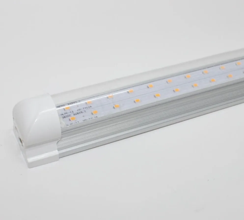 T8 integrated led plant grow light tube full spectrum 1200mm two row 36w