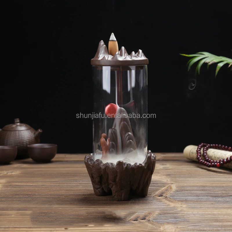 Home Decor Wholesale Censer Holder Cone Ceramic Smoke Backflow Incense Burner