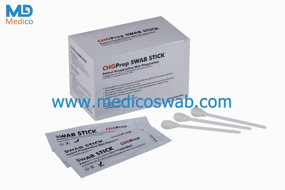 Skin Antiseptic 2% CHG + 70% IPA sterile isopropyl alcohol Swab Sticks