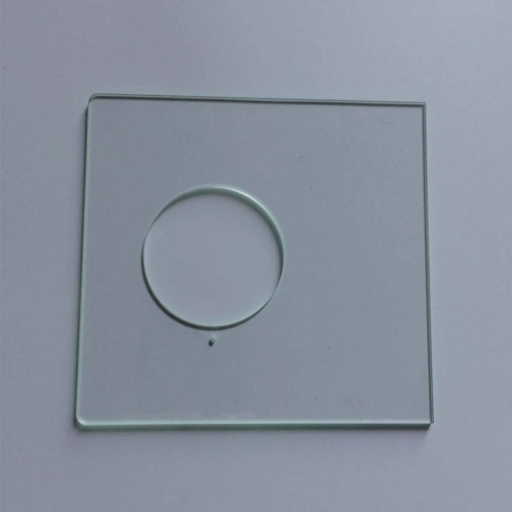 2.5D Custom anti glare chemical toughened glass panel