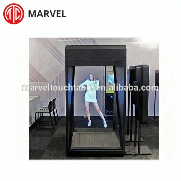 3D Pyramid Hologram Display Showcase full HD 3d stereoscopic effect poster holographic display