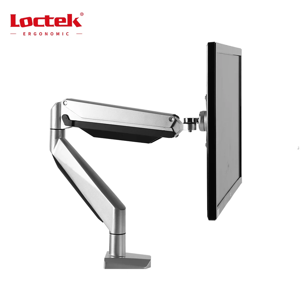 
 Серебристый однопружинный монитор Arm VESA, Офисная подставка для ноутбука Loctek DLB511  