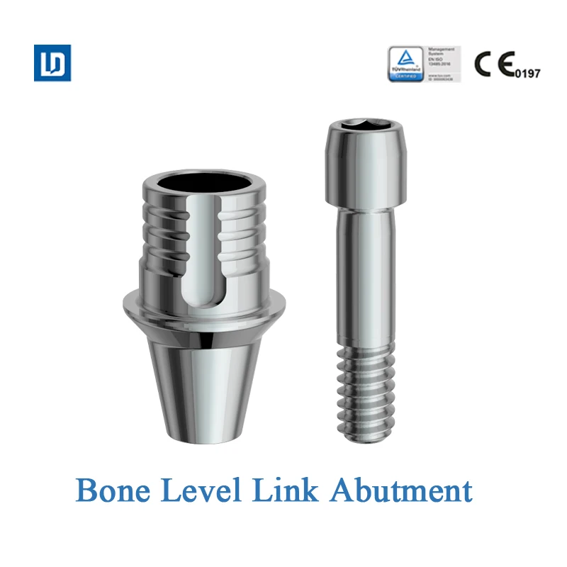Dental abutment Bone Level Link Abutment compatible with OSSTEM Dio Dentium