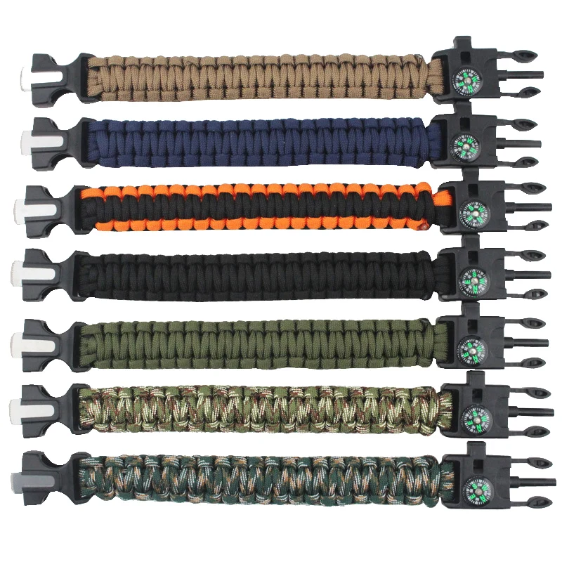 Manufacturer wholesale 550 paracord survival bracelet with logo