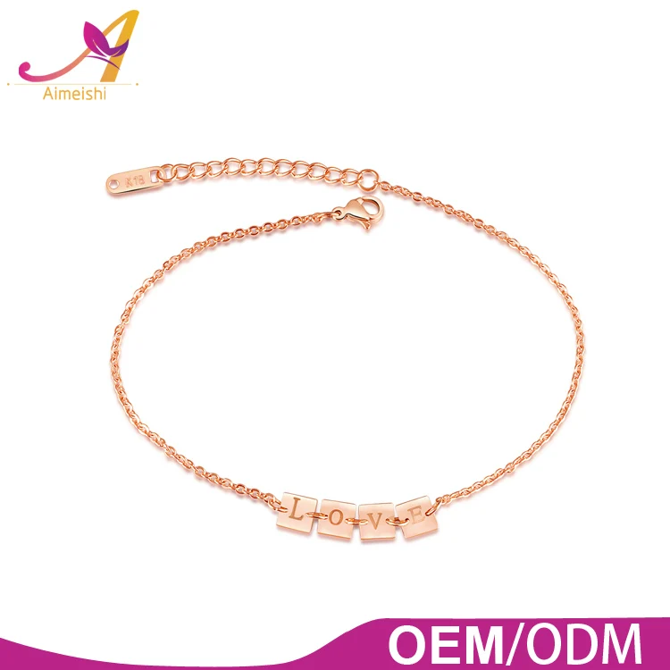 2017, summer, new foot anklet jewelry gold bracelet designs, stainless steel, new design bracelet