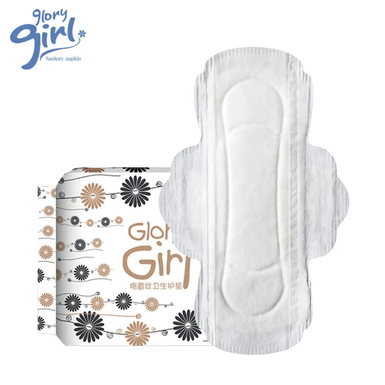 Sanitary Napkins Biodegradable Ladies Organic Sanitary Pads Women Menstrual with Wings