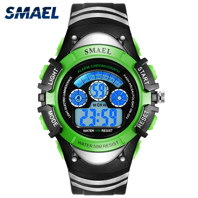 
SMAEL LCD display alarm chronograph digital watches for teens 