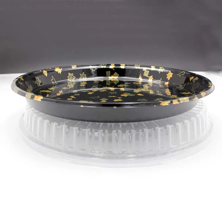 
Cheap price customized size biodegradable disposable round food trays plastic 