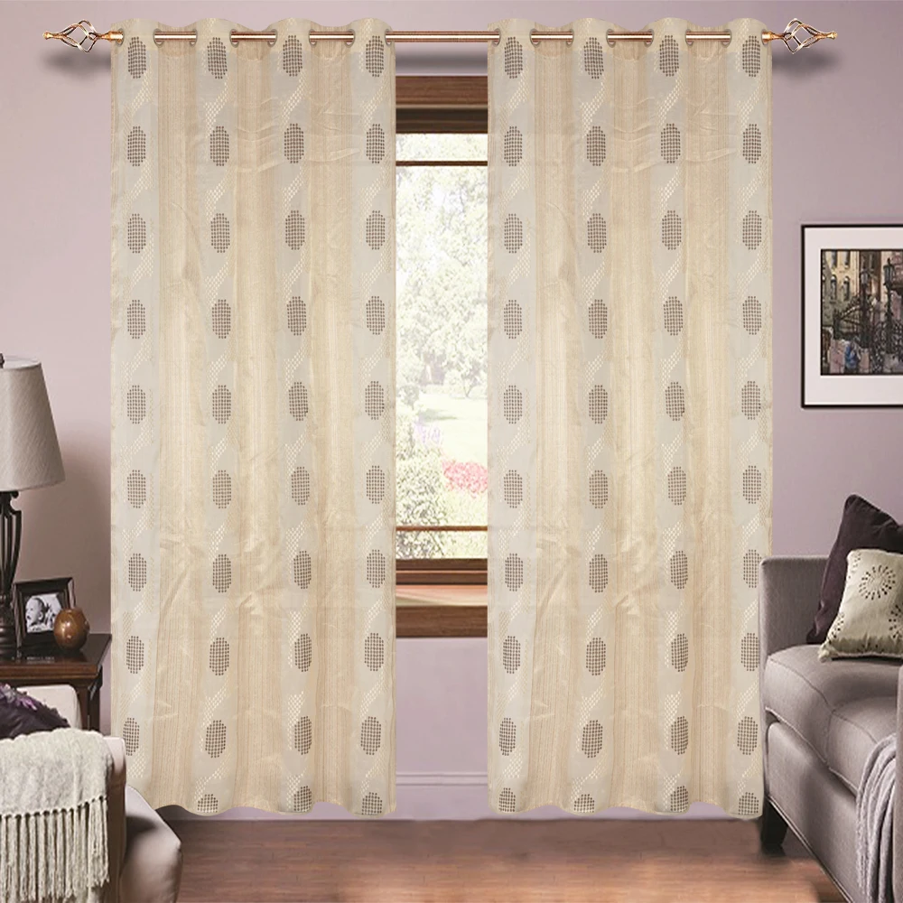 Newest Design 10 Years Experience Embroidered Gold Indian Window Curtains