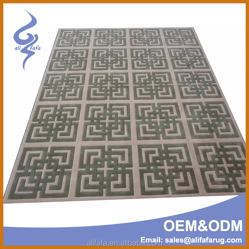 chinese floral hand carved round carpet