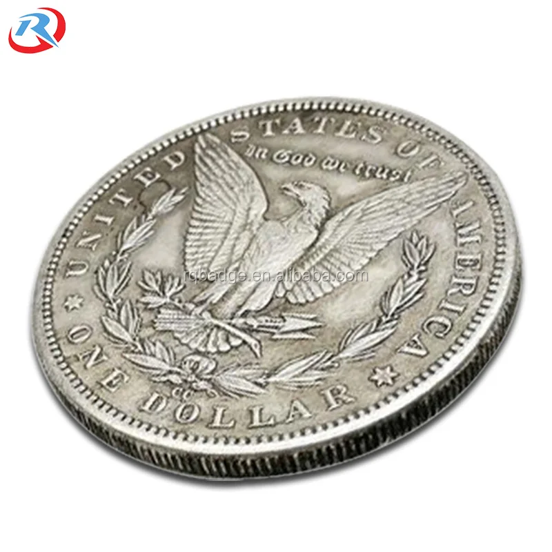 Wholesale Custom Own Logo Zinc Alloy die casting  Logo antique silver plated  Souvenir Commemorative challenge Coin