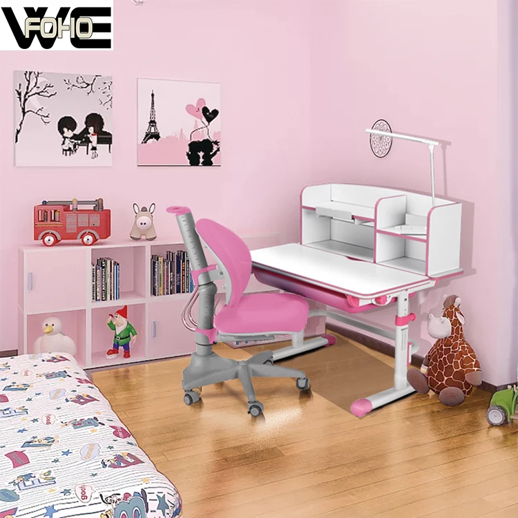 OEM Student Desk and Chair Plastic Modern Adjustable Height Kids School Study Desk and Chair