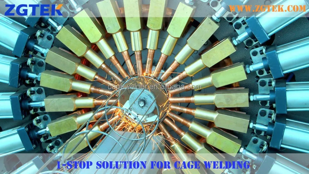 Multi-spot welding machine for filter cages