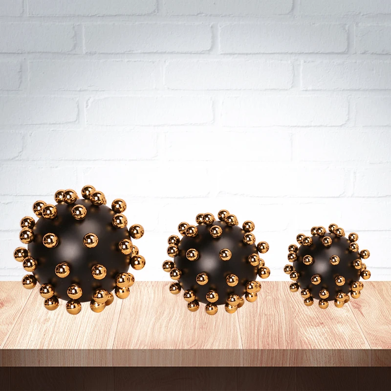 Neo-classical European model room living wrought iron spike ball ornaments villa club post-modern soft home