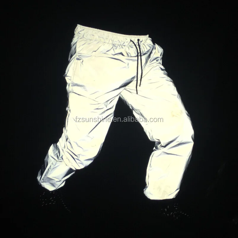 2022 Custom Reflective Pants with mesh lining Wholesale hip hop cargo pants