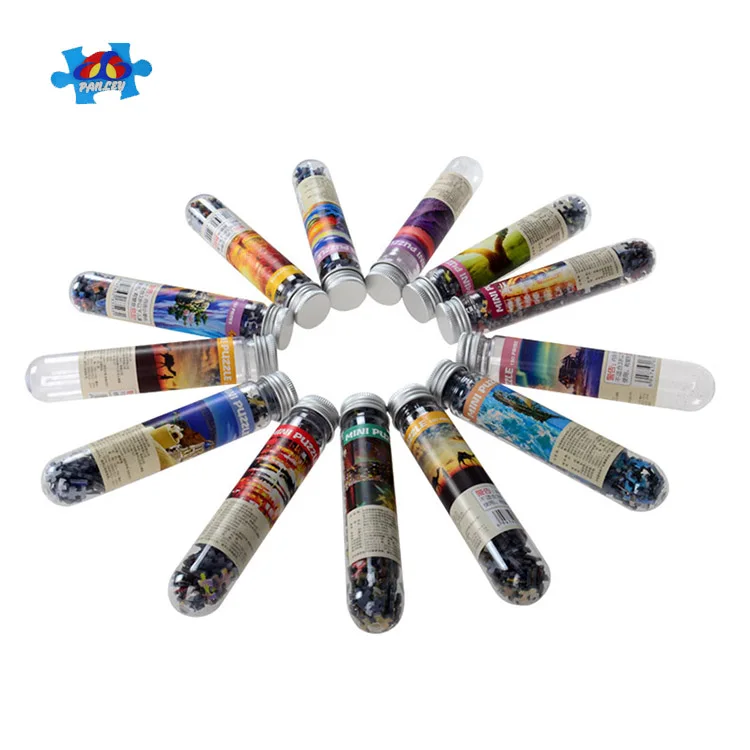 
Hot selling Paper Intelligence custom designs mini children 150pcs jigsaw puzzle in tube for promotional gifts 