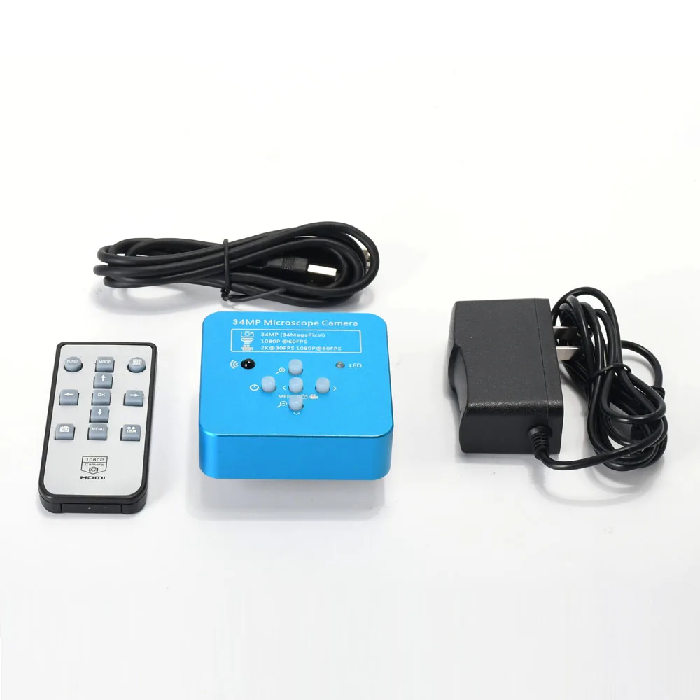 Hayear FHD 34MP 2K 60FPS HDMI-Compatible USB Electronic Industrial Microscope Camera 0.5X Eyepiece Adapter 30mm/30.5m Ring