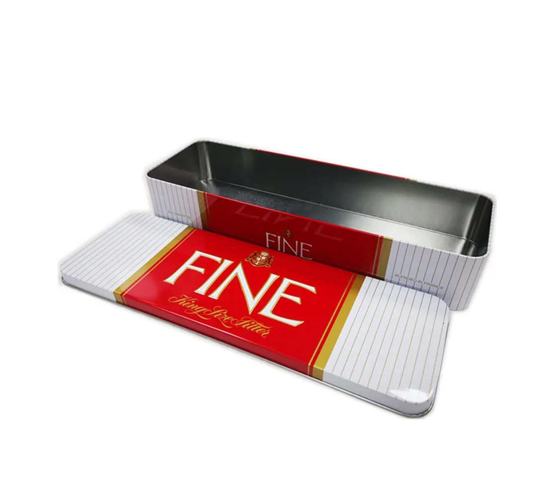 
High Quality rectangle gift cigarette cigar packaging tin box 