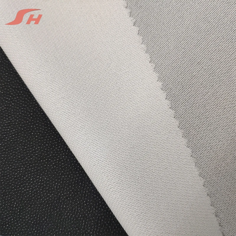 100% Polyester fusible adhesive interlining shirt plain weave woven interlining in china