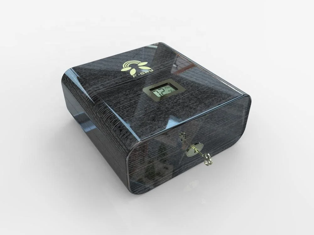 Кедровый деревянный хьюмидор с контролем температуры с цифровым гигроскопом