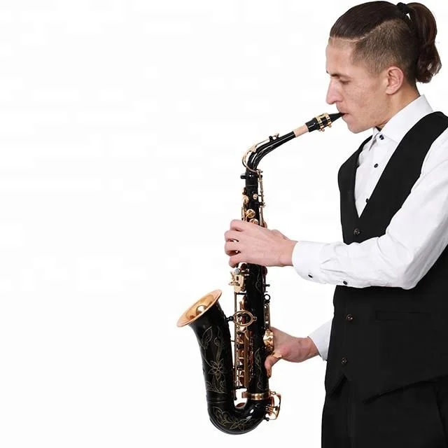 
Accept OEM Dasheng Music DSAS-711BG Black Nickel Body Gold Keys Alto Saxophone 