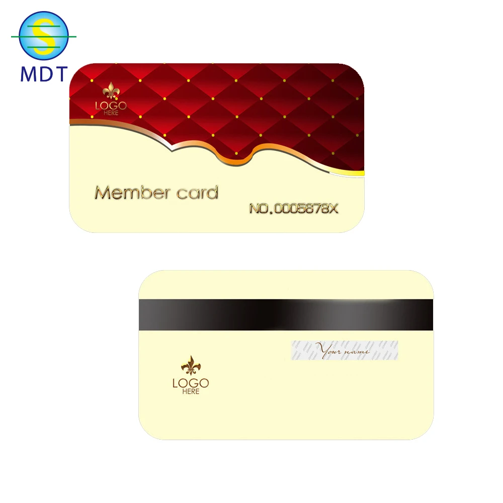 DU Plastic card printing glossy magnetic stripe loyalty card membership card