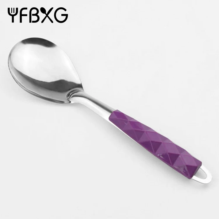 Набор кухонной утвари из нержавеющей стали с пурпурной мозаикой бакелитовой пластиковой ручкой