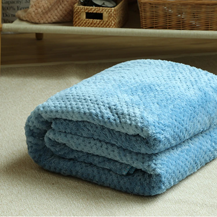 High Quality Thick Multi Color Queen Size Mink Jacquard Knit Flannel Blanket