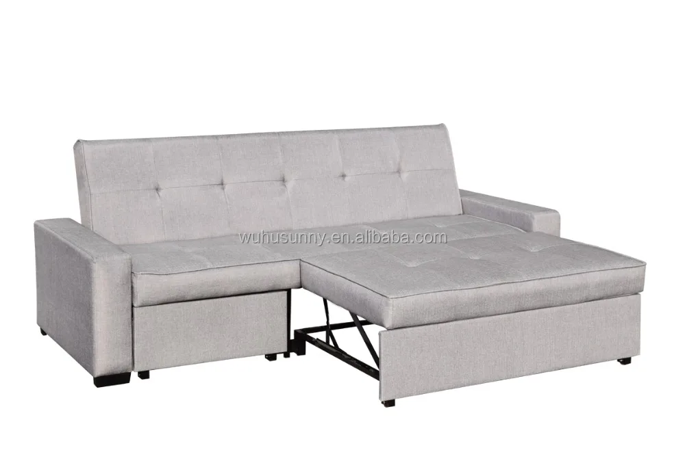 Wooden frame newest design fabric sofa bed