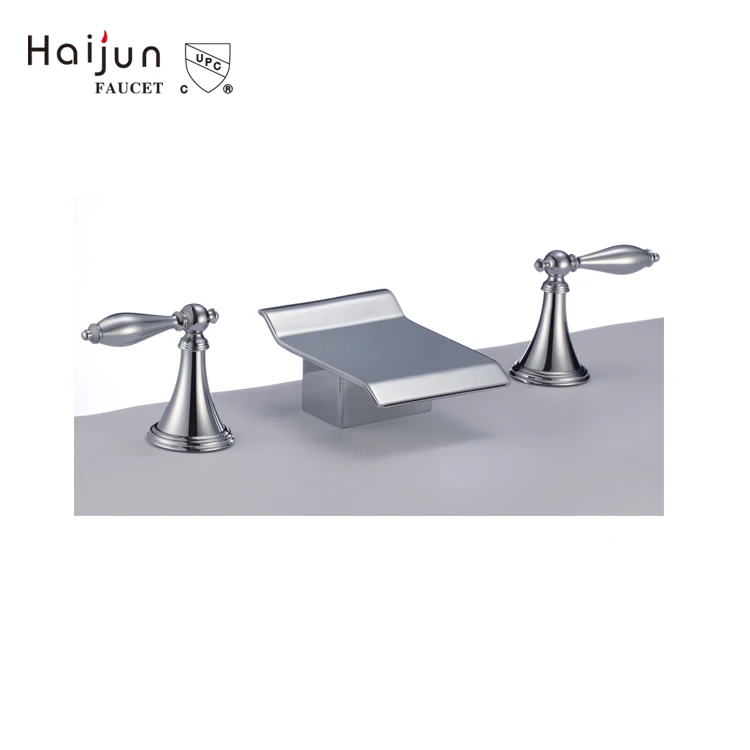 China Sanitary Ware 3 Holes Double Handle Brass bathroom faucet 3 hole 8 inch 2 handle faucet with bathroom faucets