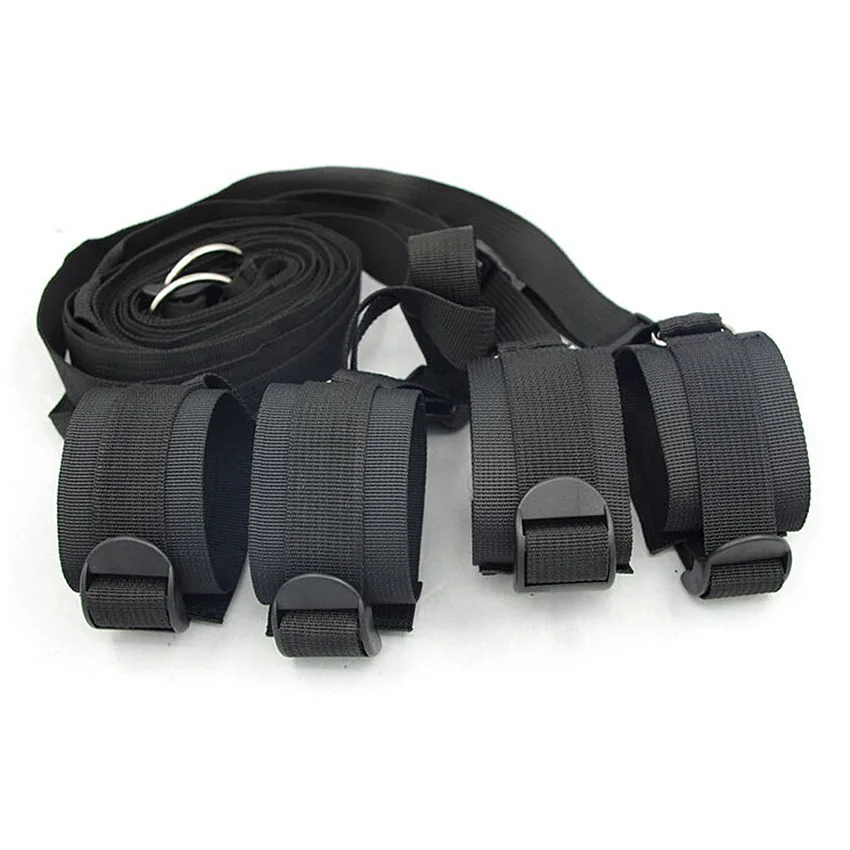 Лидер продаж, SM бондаж для кровати, удерживающий пояс, манжеты на лодыжку, игрушка для взрослых, интимные ограничители для связывания