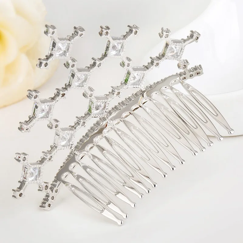 LUOTEEMI Wholesale Fashion European Wedding Luxury CZ Crystal Bridal Accessories Hair Band Tiara Crown