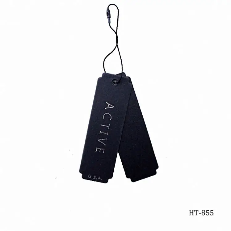 
Custom wholesale cheap price quality folded paper printing clothing teen lingerie jeans hair hang tag brand logo clothes tag 