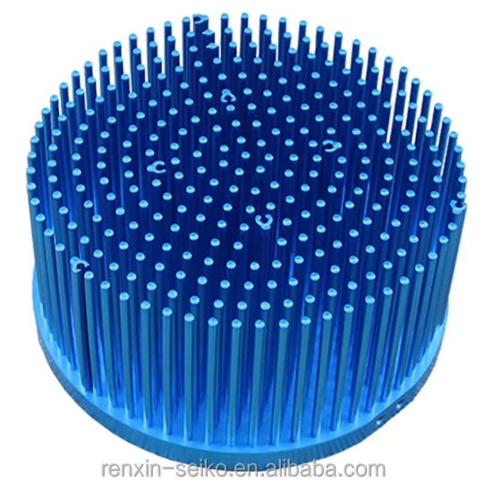 Led Lights Round Heatsink Pin Fin Heat Sink Extrusion Profile Heat Sink Cold Forged Aluminum IP65 Large Aluminum 150mm Blue 0.8