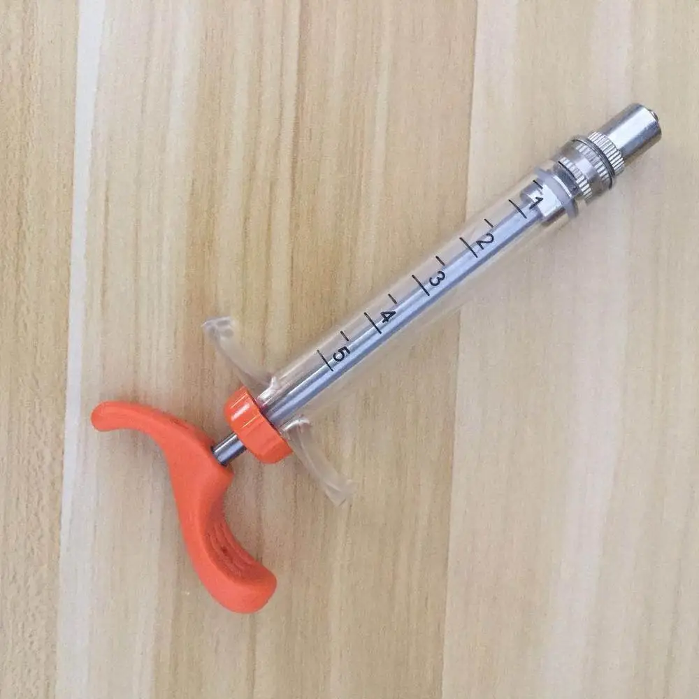 TPX plastic steel 5ml reusable syringe with printing