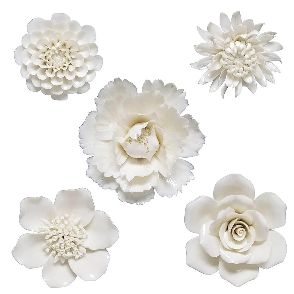 Кремовый керамический цветочный Декор настенный цветок