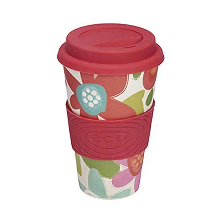 16oz Eco-friendly Factory manufacturer custom logo Bamboo Fiber Coffee Cup