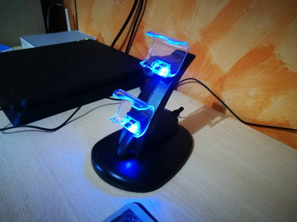 USB Dual Gamepad Charger Controller Game Controller Power Supply Charging Station Stand For  Playstation 4 PS4
