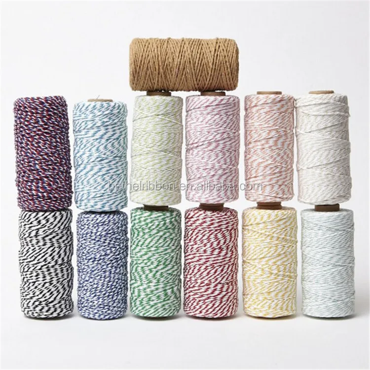 3-strand twisted cotton bakers twine rope thread
